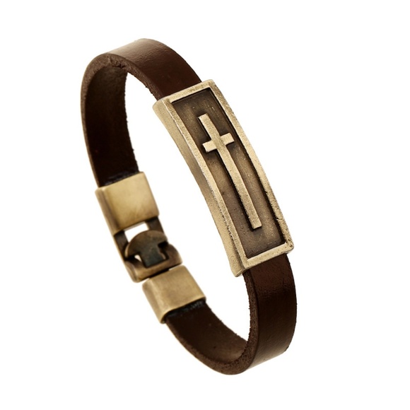 Jewelry - Cross Leather Bracelet